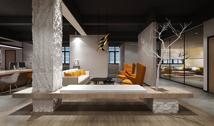 辦公室接待區(qū)裝修小技巧，打造人性化辦公空間(圖3)